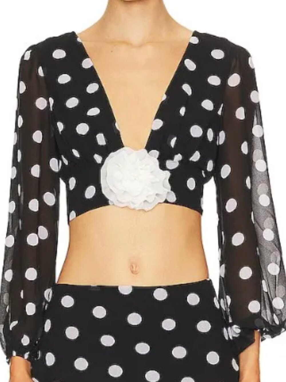 Majorelle Brandin Top Polka Dot Crop Top